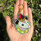Strawberry Opossum Holographic Acrylic Bag Charm