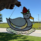 Iridescent Strawberry Duck Stained Glass Suncatcher