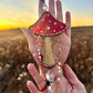 Red Mushroom Stained Glass Suncatcher