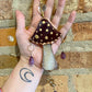 Purple Mushroom Stained Glass Suncatcher
