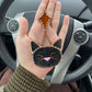 Black Cat and Starburst Stained Glass Car Charm