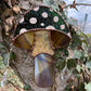 Forest Green Mushroom Stained Glass Suncatcher