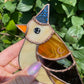 Wizard Finch Stained Glass Suncatcher