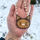 Tan Cat Stained Glass Charm