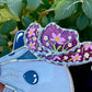 Screamy Flower Opossum Stained Glass Suncatcher