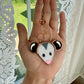 Dainty Gold Opossum Stained Glass Car Charm