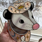 Pastel Celestial Cowboy Opossum Stained Glass