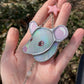 Pink Star Rat Stained Glass Charm