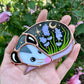 Sleepy Lavender Opossum Stained Glass Ornament