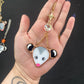 Golden Starburst Opossum Stained Glass Charm