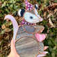 Lovely Wizard Opossum Stained Glass Suncatcher