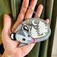 Winter Tree Opossum Stained Glass Ornament