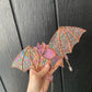 Bubblegum Bat Stained Glass Suncatcher