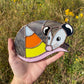 Golden Candy Corn Opossum Stained Glass Suncatcher