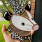 Spiderweb Wizard Opossum Stained Glass Suncatcher