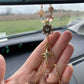 Ornate Opossum Stained Glass Car Charm