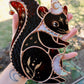 Moon Squirrel Wizard Stained Glass Suncatcher