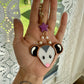 Purple Star Opossum Stained Glass Car Charm
