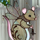 Medieval Fairy Rat Stained Glass Suncatcher