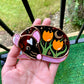 Brown Tulip Rat Stained Glass Ornament