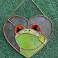 Lovely Frog Stained Glass Suncatcher