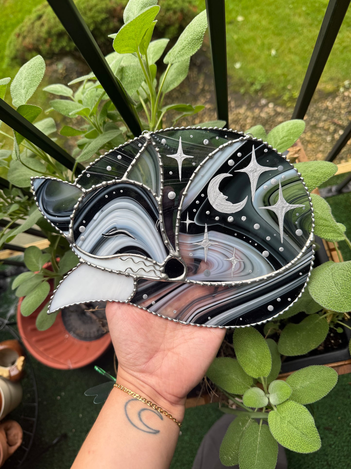 Cosmo the Fox Stained Glass Suncatcher