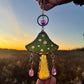 Green Mushroom Stained Glass Suncatcher