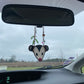Forest Frenzy Opossum Stained Glass Car Charm