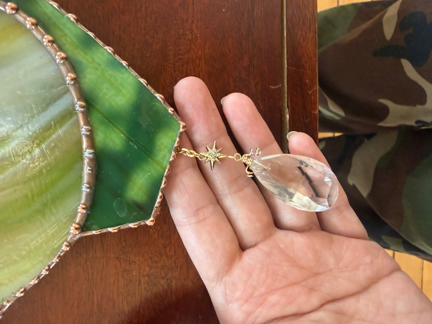 Wizard Frog Stained Glass Suncatcher