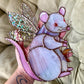 White Fairy Rat Stained Glass