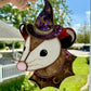 Deep Purple Witch Opossum Stained Glass Suncatcher
