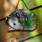 Sleepy Daisy Opossum Stained Glass Mini