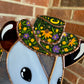 Garden Cowboy Opossum Stained Glass Suncatcher