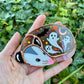 Mini Ghosts and Bats Opossum Stained Glass Suncatcher