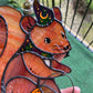 Trick-or-Treat Squirrel Stained Glass Suncatcher