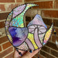 Spiderweb Mushroom Moon Stained Glass Suncatcher