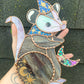 Winter Wizard Opossum Stained Glass Suncatcher