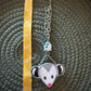 Silver Ghost Opossum Car Charm