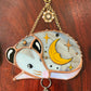 Sleepy Gold Moon Opossum Stained Glass Mini