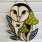 Spooky Spider Owl Stained Glass Artwork
