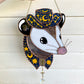 Celestial Cowboy Opossum Stained Glass Suncatcher