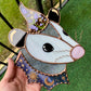 Lavender Wizard Opossum Stained Glass Suncatcher