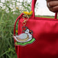 Strawberry Duck Holographic Acrylic Bag Charm