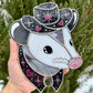 Black Heart Cowboy Opossum Stained Glass