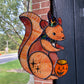 Trick-or-Treat Squirrel Stained Glass Suncatcher