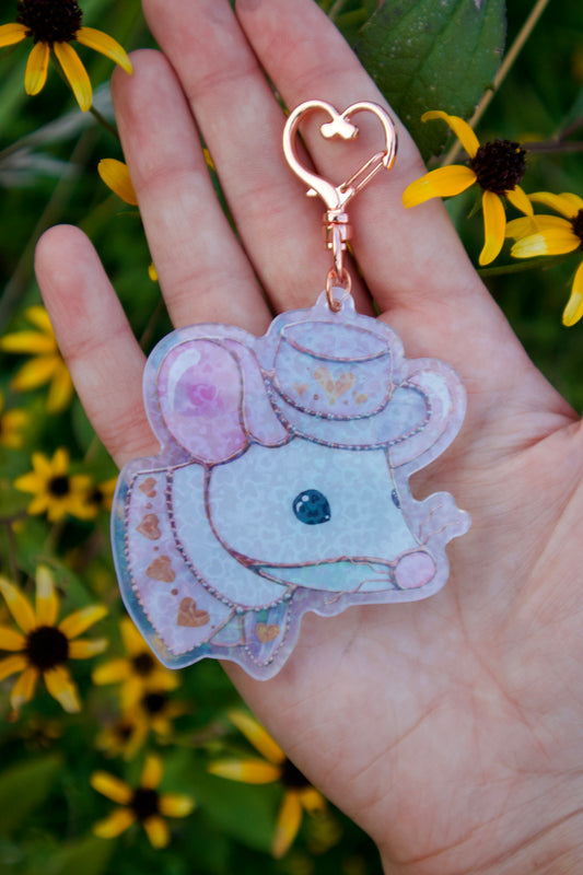 Lovely Mouse Holographic Acrylic Bag Charm