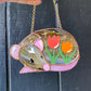 Mini Brown Tulip Rat Stained Glass Ornament