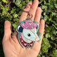 Gold Pink Pony Opossum Holographic Acrylic Bag Charm