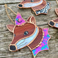 Iridescent Mini Wizard Fox Stained Glass Suncatcher
