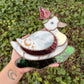 Garnet Strawberry Duck Stained Glass Suncatcher